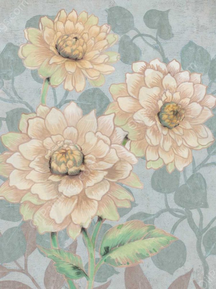 Trois Fleurs III by Tim O'Toole - Hand-Painted Oil Painting Reproduction