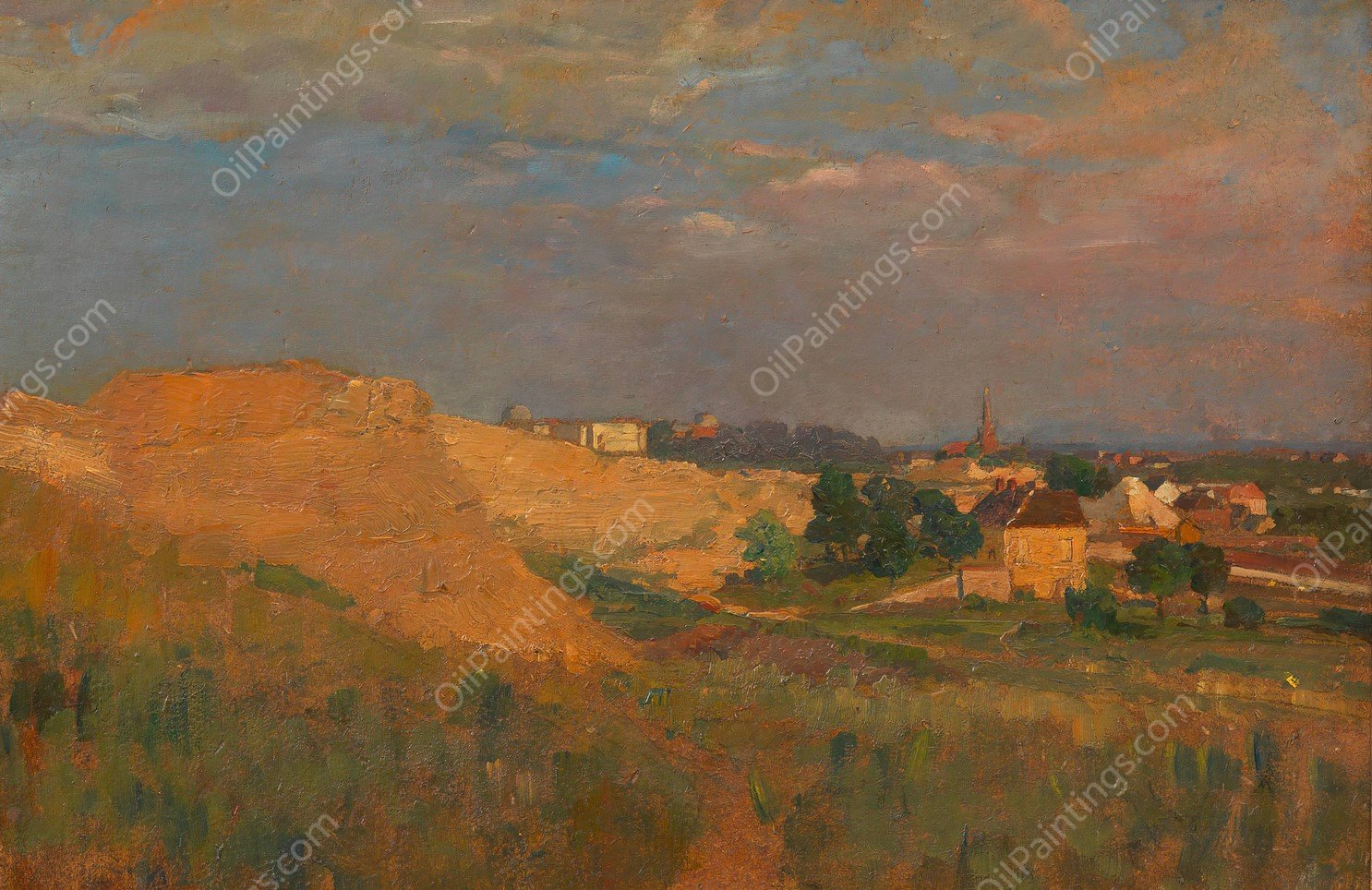 Blick auf Wien von der Turkenschanze  by Tina Blau - Hand-Painted Oil Painting Reproduction