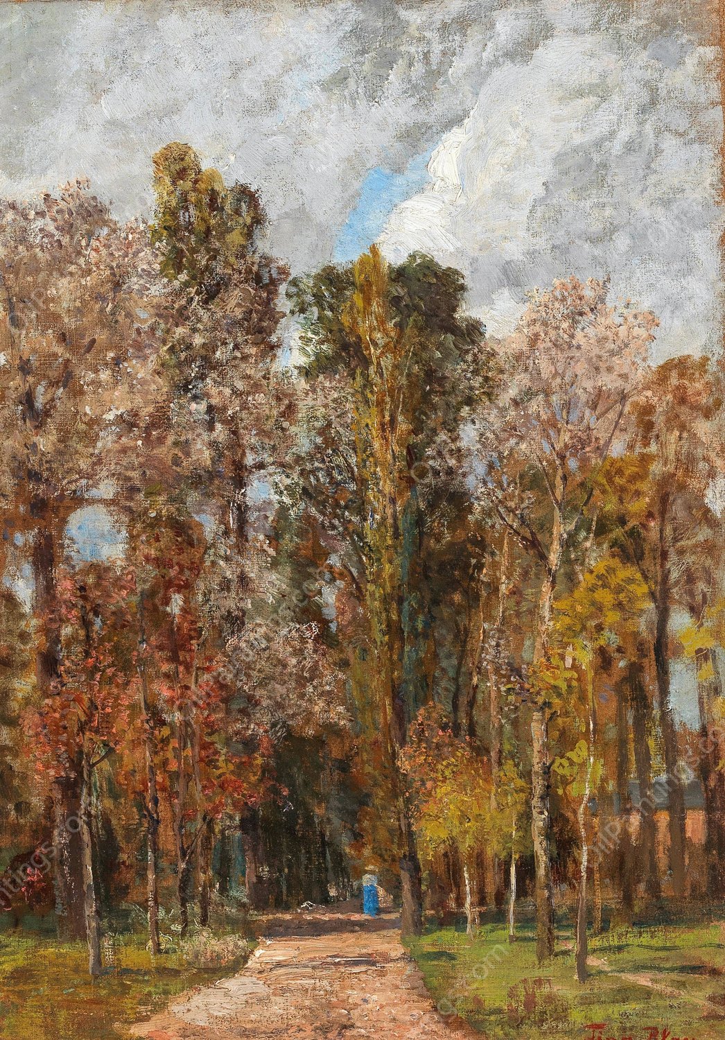 Kleiner Prater by Tina Blau - Hand-Painted Oil Painting Reproduction