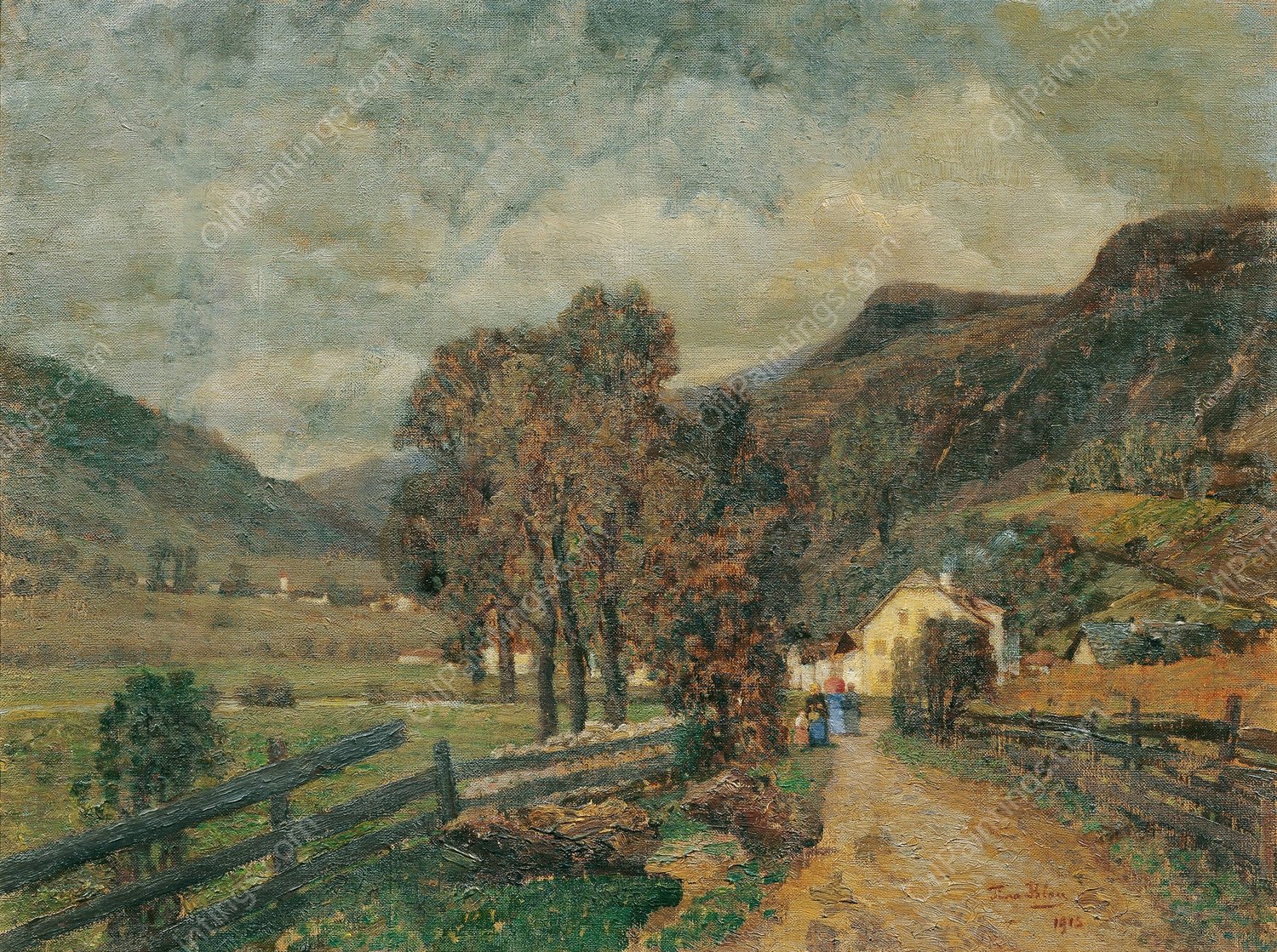 Oetz 1901  by Tina Blau - Hand-Painted Oil Painting Reproduction