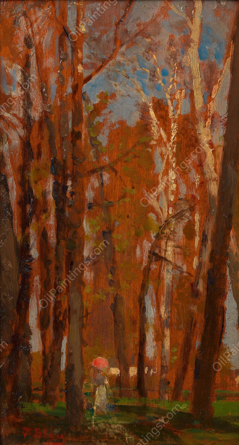 Praterbaume  by Tina Blau - Hand-Painted Oil Painting Reproduction