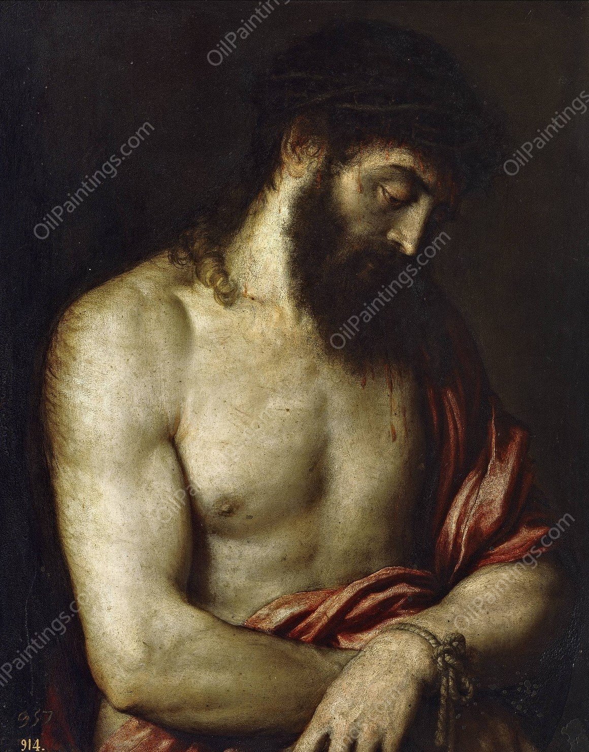 Ecce Homo  by Titian - Hand-Painted Oil Painting Reproduction