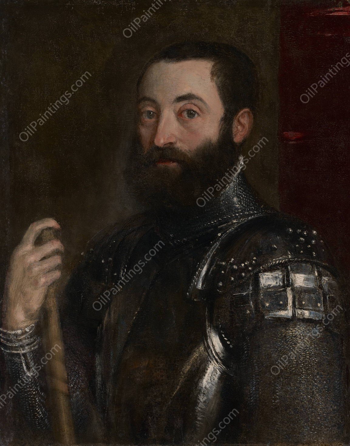 Portrait of Guidobaldo II della Rovere, Duke of Urbino  by Titian - Hand-Painted Oil Painting Reproduction