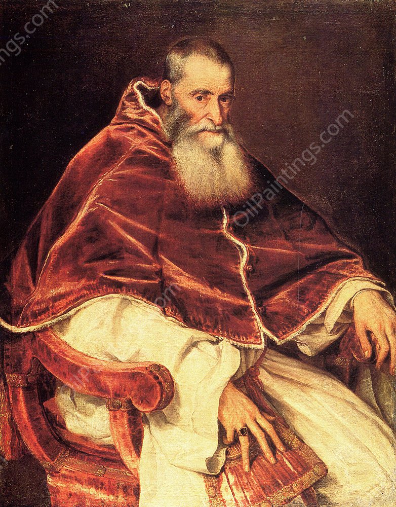 Pope Paul by Titian Ramsey Peale II - Hand-Painted Oil Painting Reproduction