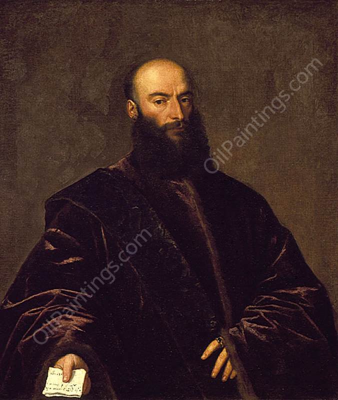 Portrait of Jacopo Giacomo Dolfin by Titian Ramsey Peale II - Hand-Painted Oil Painting Reproduction