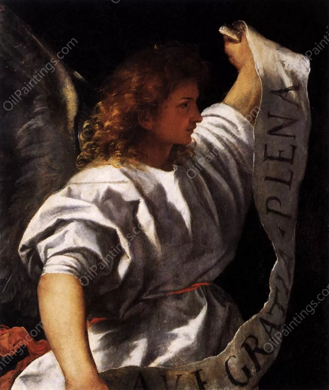 Polyptych of the Resurrection: Archangel Gabriel by Tiziano