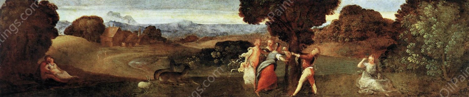 The Birth of Adonis by Tiziano Vecellio - Hand-Painted Oil Painting Reproduction