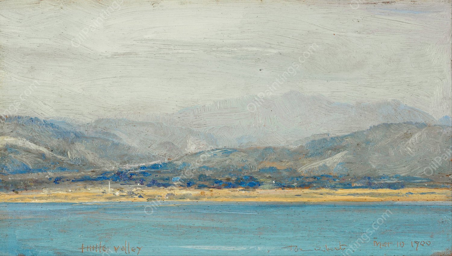 Hutt Valley by Tom Roberts - Hand-Painted Oil Painting Reproduction