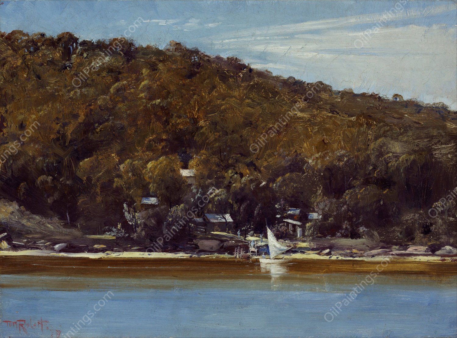 The camp, Sirius Cove  by Tom Roberts - Hand-Painted Oil Painting Reproduction