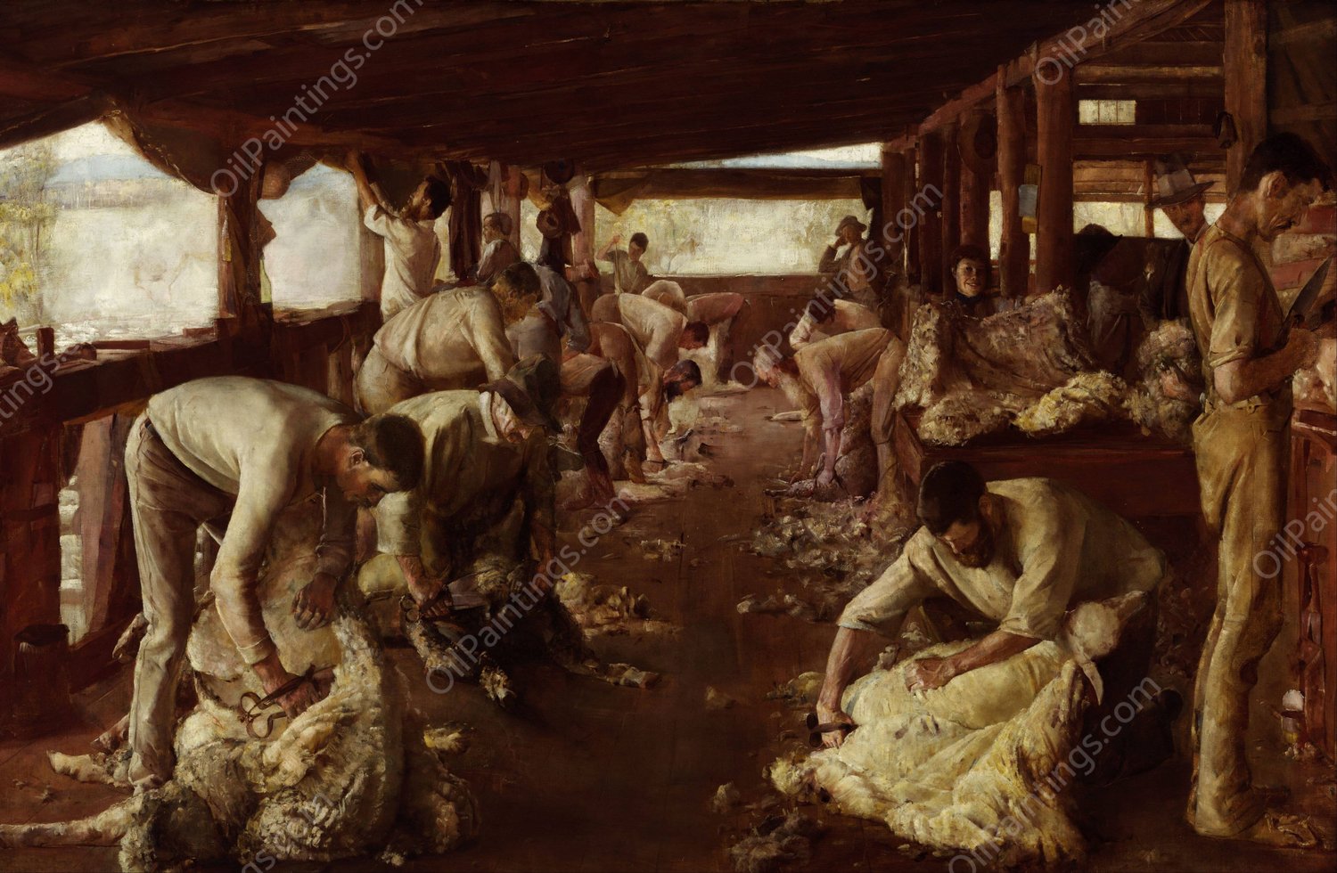 The Golden Fleece  by Tom Roberts - Hand-Painted Oil Painting Reproduction