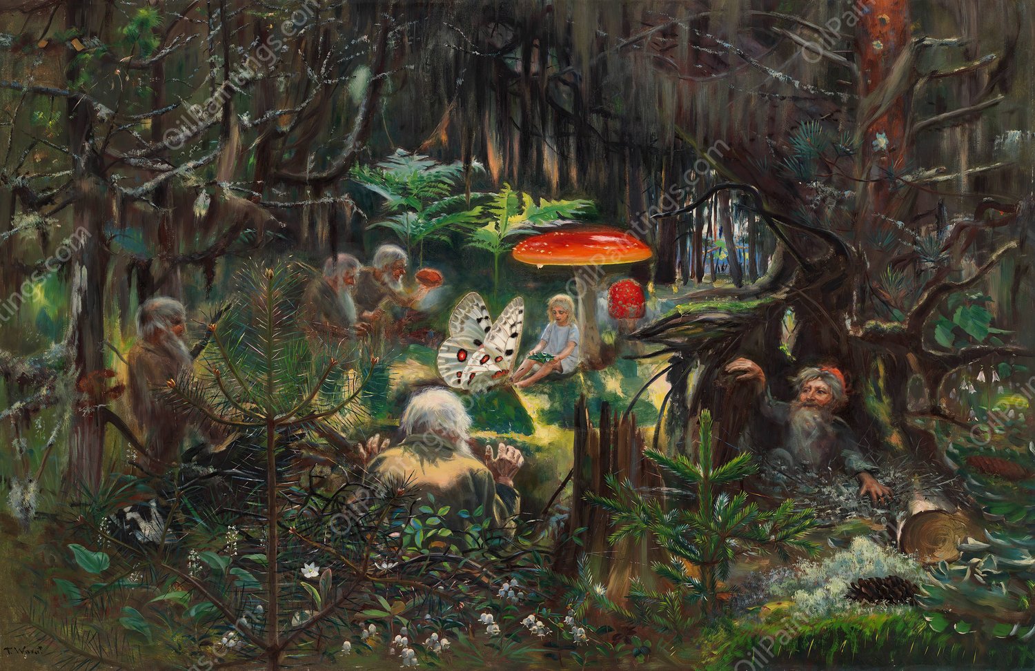 Fairy Tale Princess  by Torsten Wasastjerna - Hand-Painted Oil Painting Reproduction