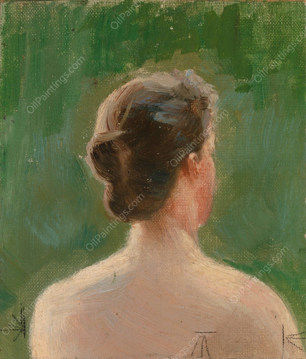 Head, Study  by Torsten Wasastjerna - Hand-Painted Oil Painting Reproduction