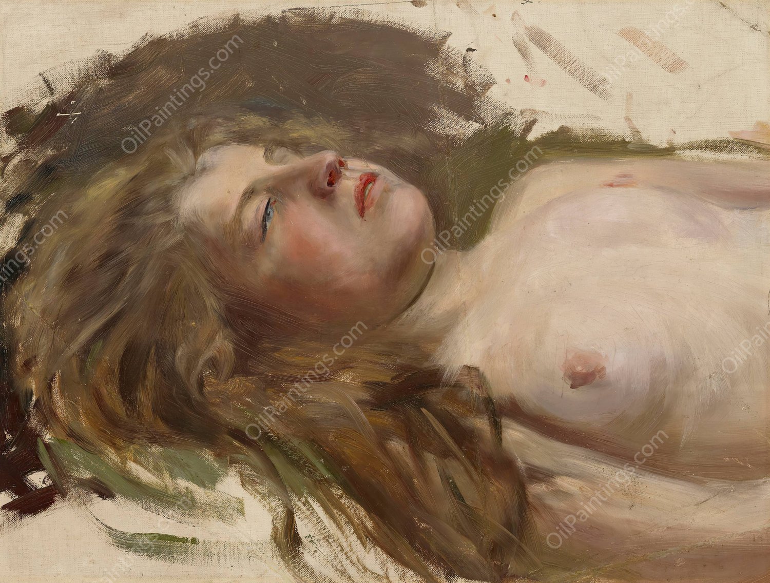 Varisevien lehtien tanssi  by Torsten Wasastjerna - Hand-Painted Oil Painting Reproduction