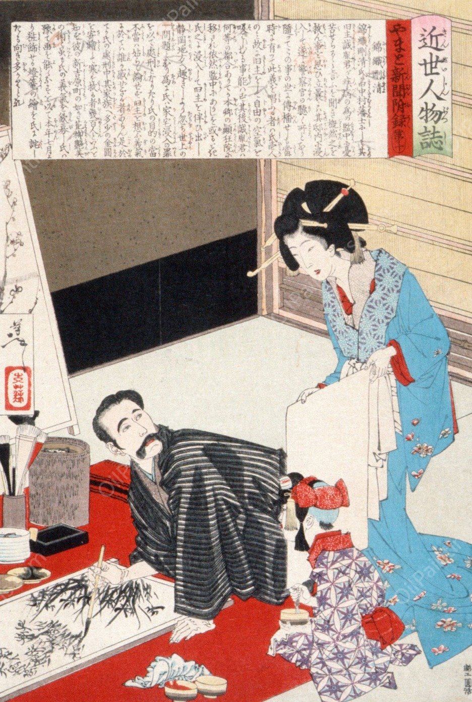 Nishigori Takekiyo Painting  by Tsukioka Yoshitoshi - Hand-Painted Oil Painting Reproduction