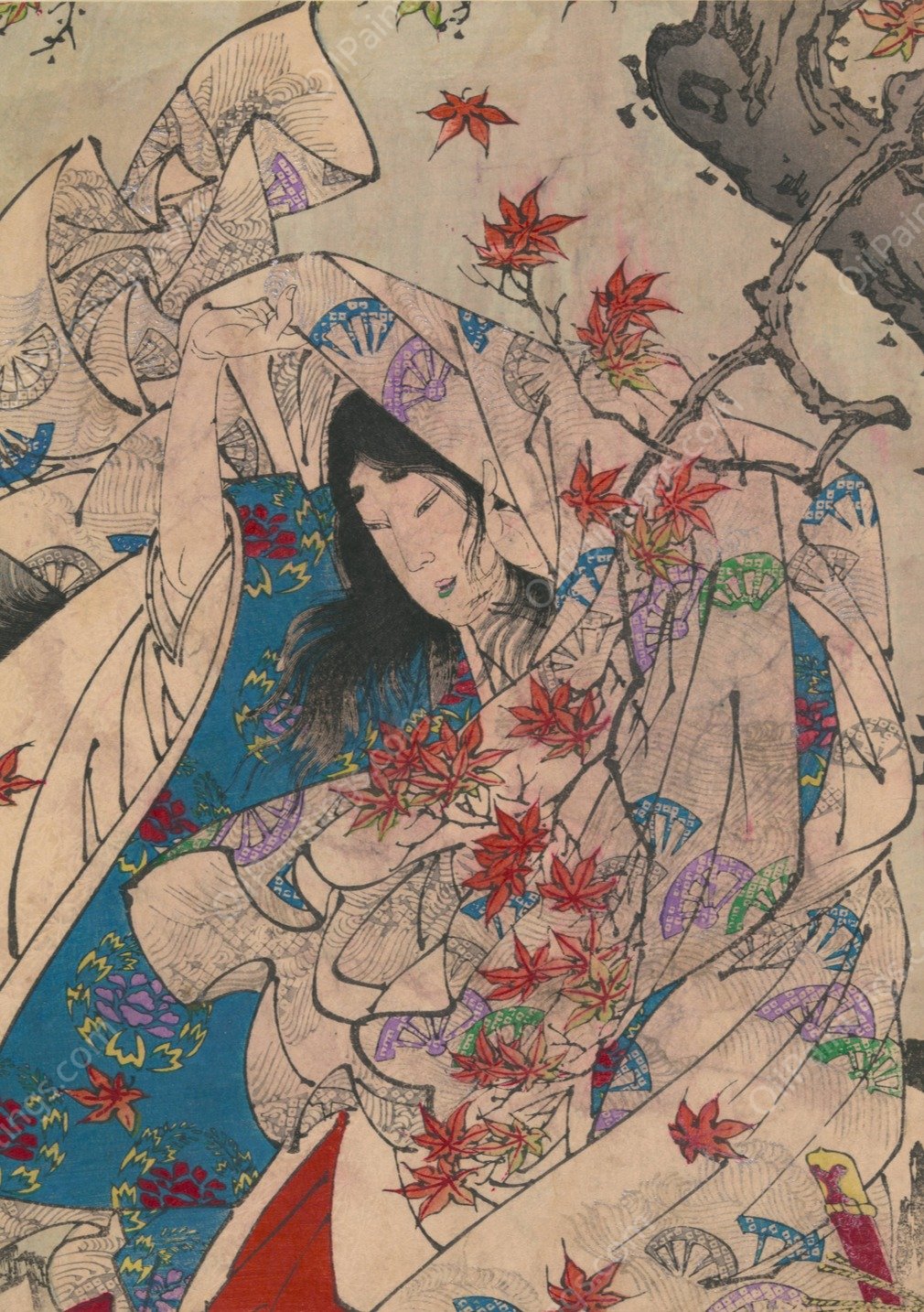 Sumiyoshi no meigetsu  by Tsukioka Yoshitoshi - Hand-Painted Oil Painting Reproduction