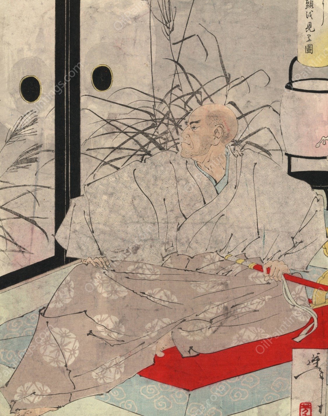 Taira no Kiyomori  by Tsukioka Yoshitoshi - Hand-Painted Oil Painting Reproduction