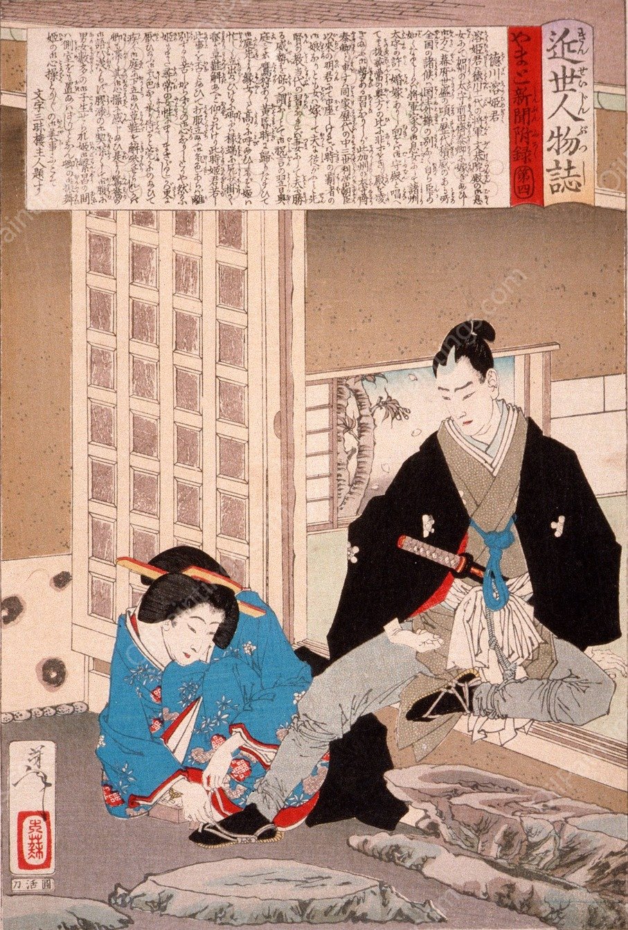 The Tokugawa Princess Yohime  by Tsukioka Yoshitoshi - Hand-Painted Oil Painting Reproduction