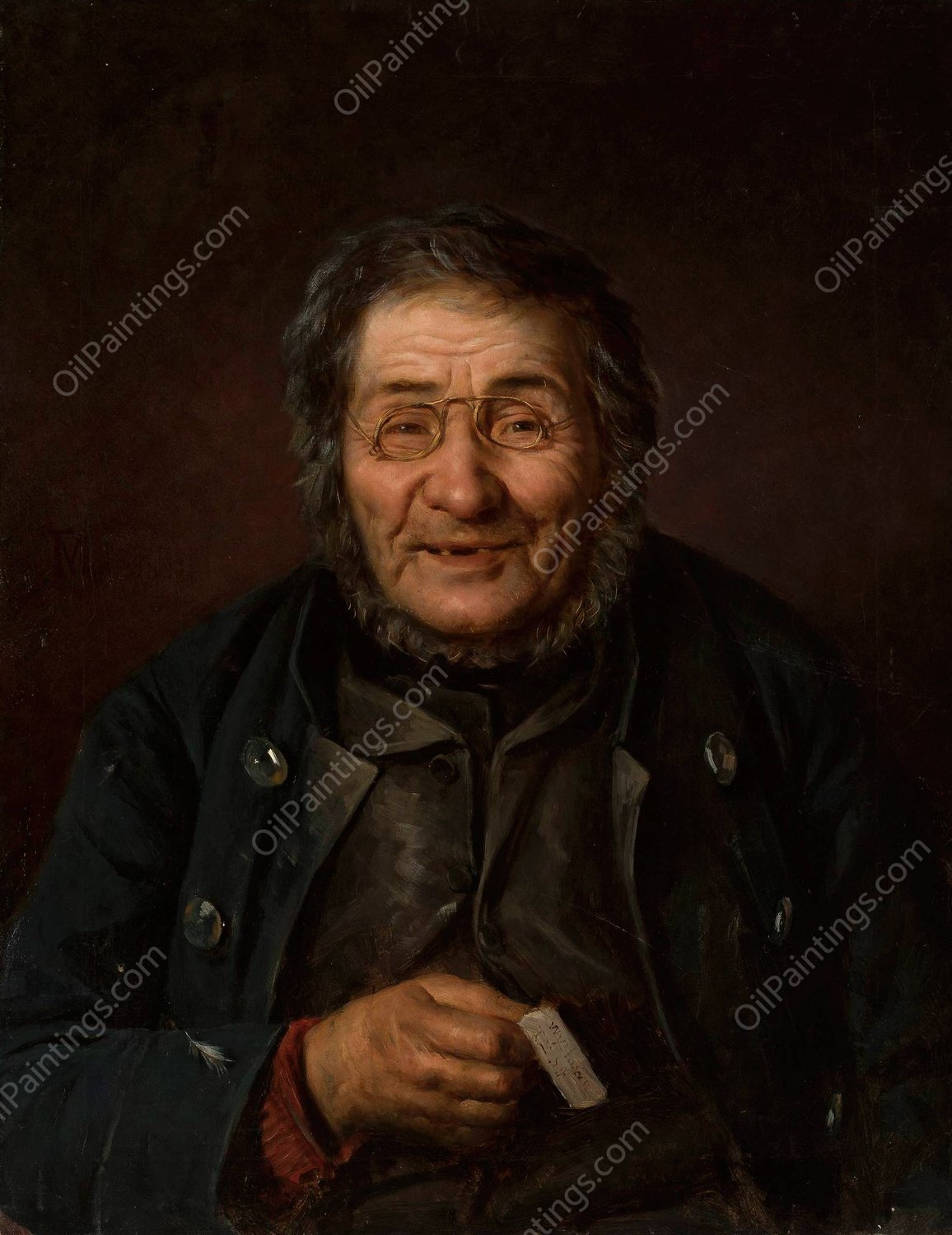 Portrait of Ambrozy Mieroszewski by Tytus Maleszewski - Hand-Painted Oil Painting Reproduction