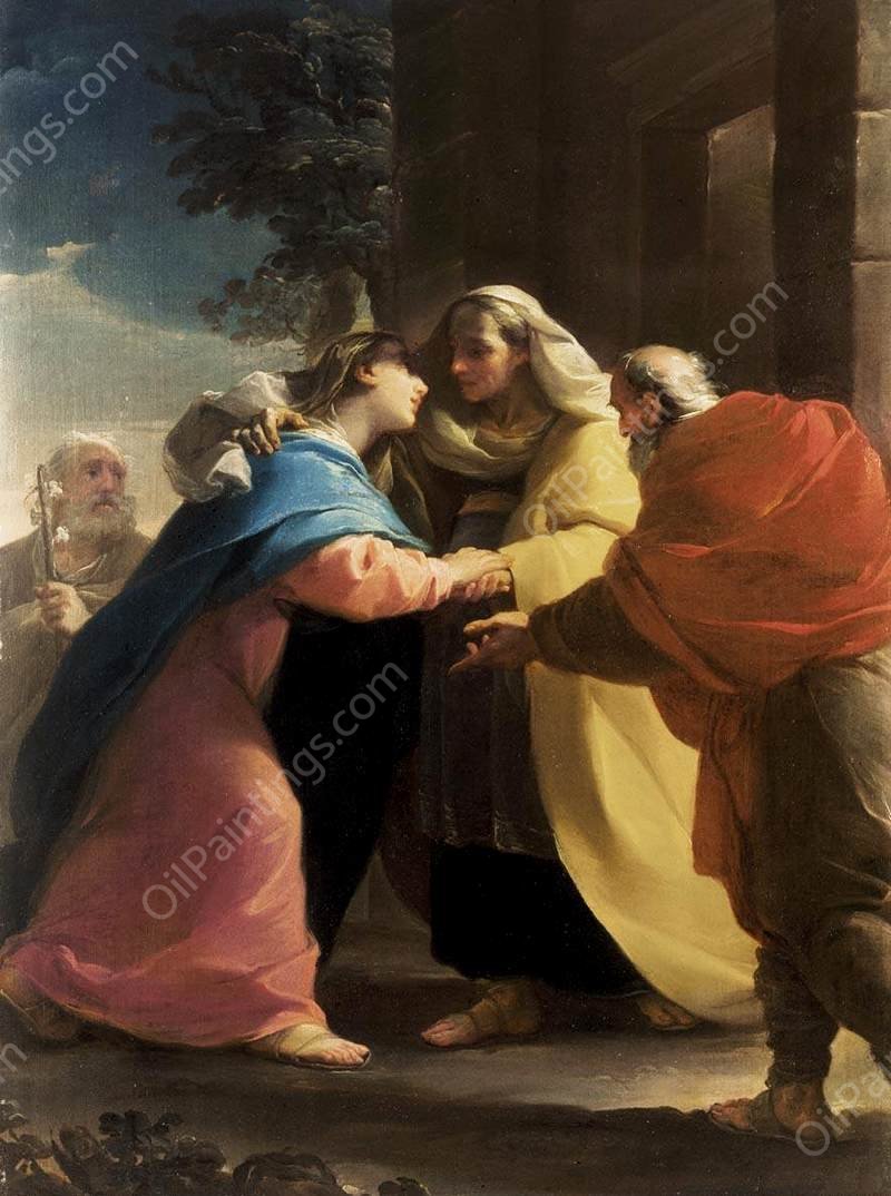The Visitation by Ubaldo Gandolfi - Hand-Painted Oil Painting Reproduction