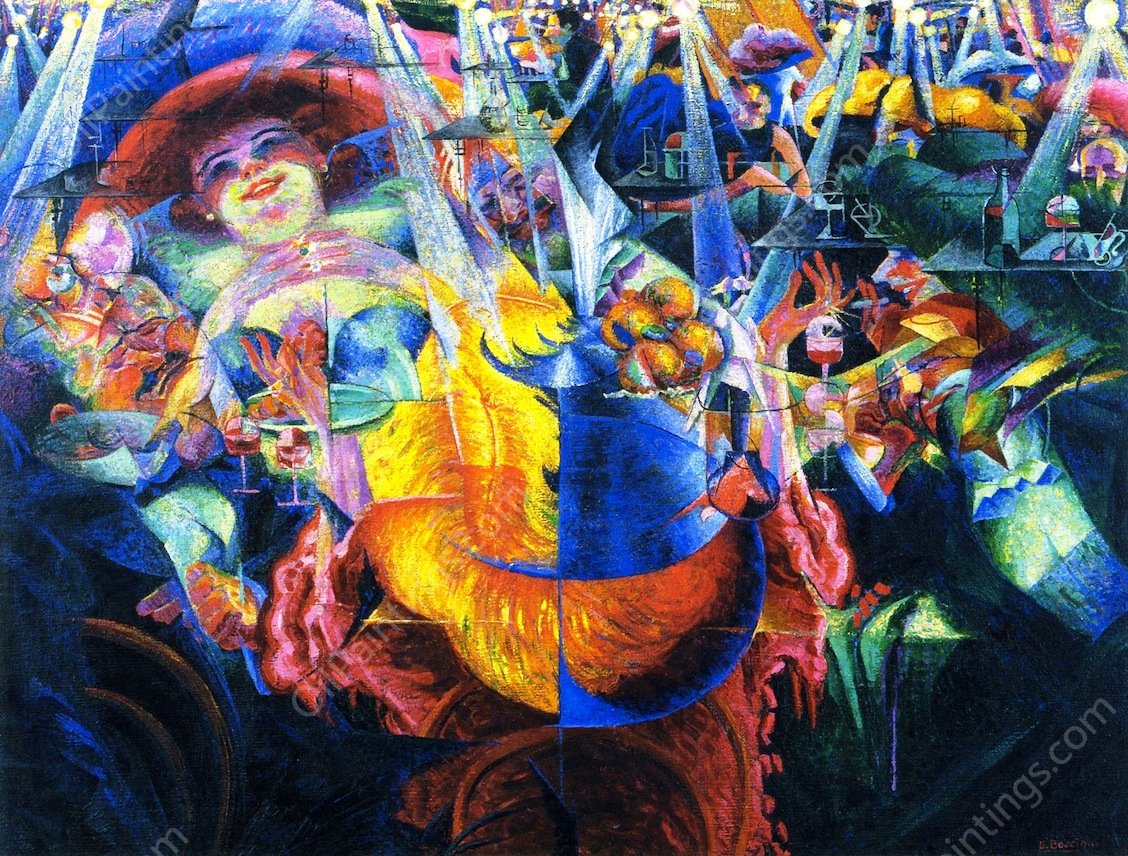 The Laugh by Umberto Boccioni - Hand-Painted Oil Painting Reproduction