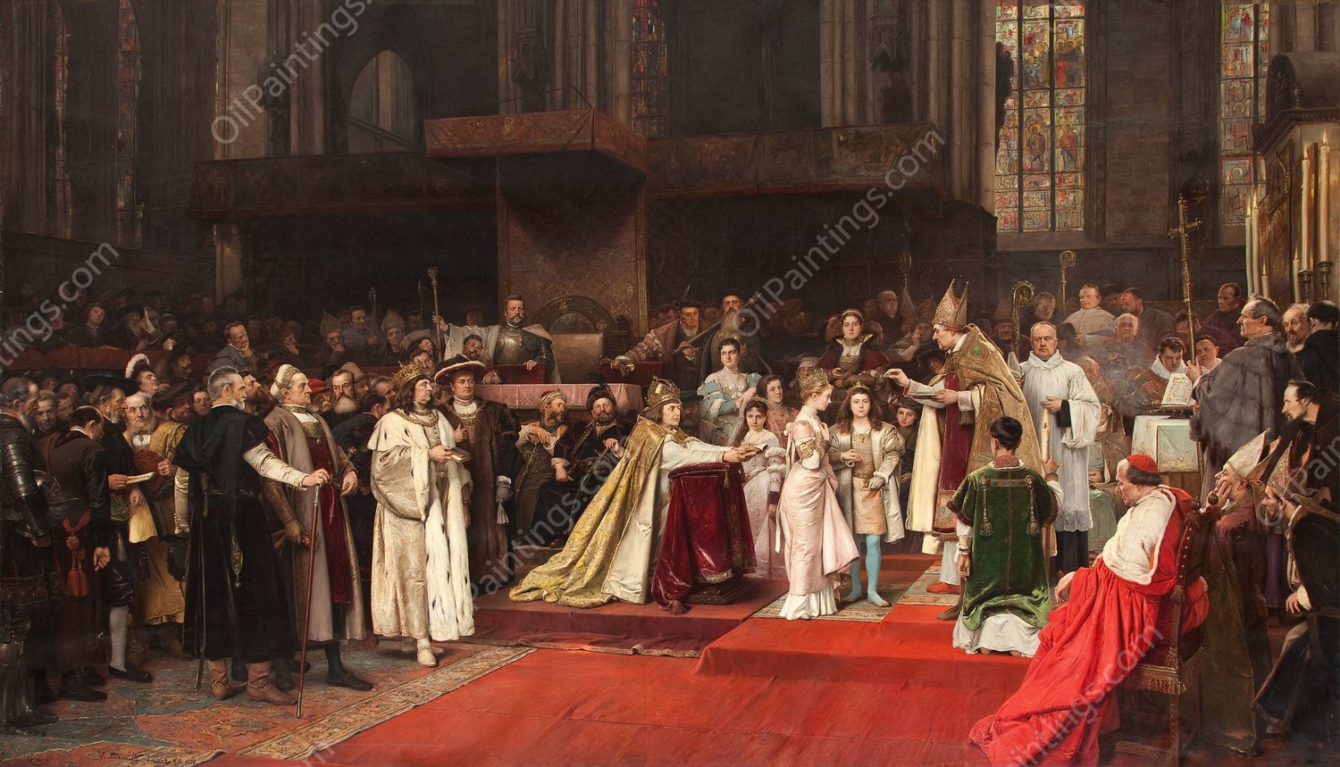 Tu felix Austria nube   by Vaclav Brozik - Hand-Painted Oil Painting Reproduction