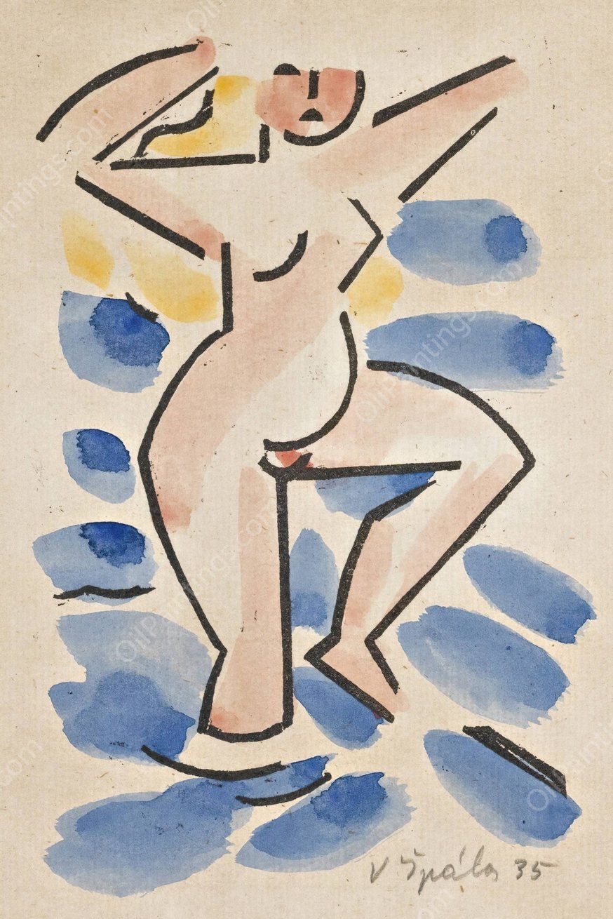 Nude  by Vaclav Spala - Hand-Painted Oil Painting Reproduction