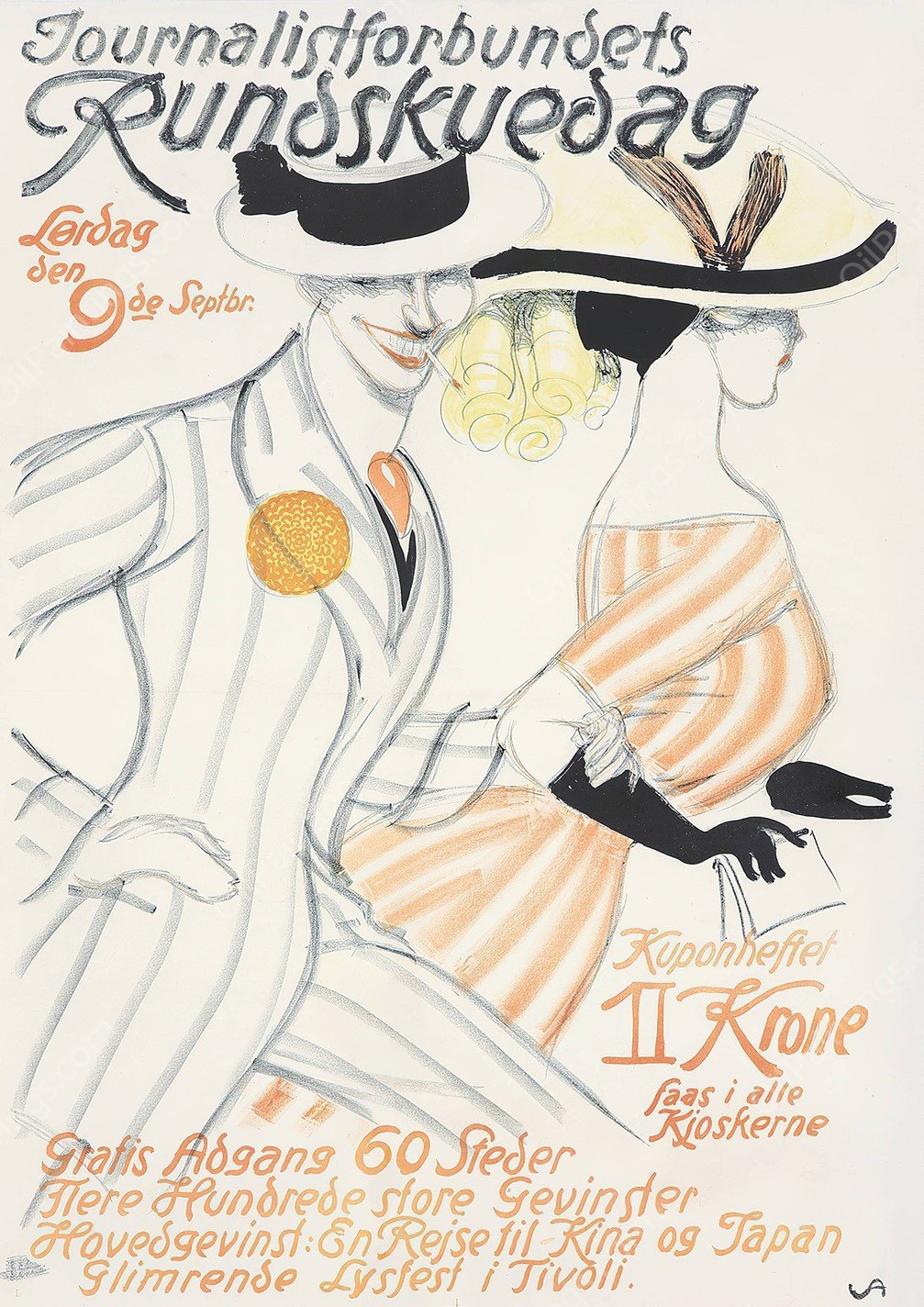 Journalistforbundets Rundskuedag  by Valdemar Andersen - Hand-Painted Oil Painting Reproduction