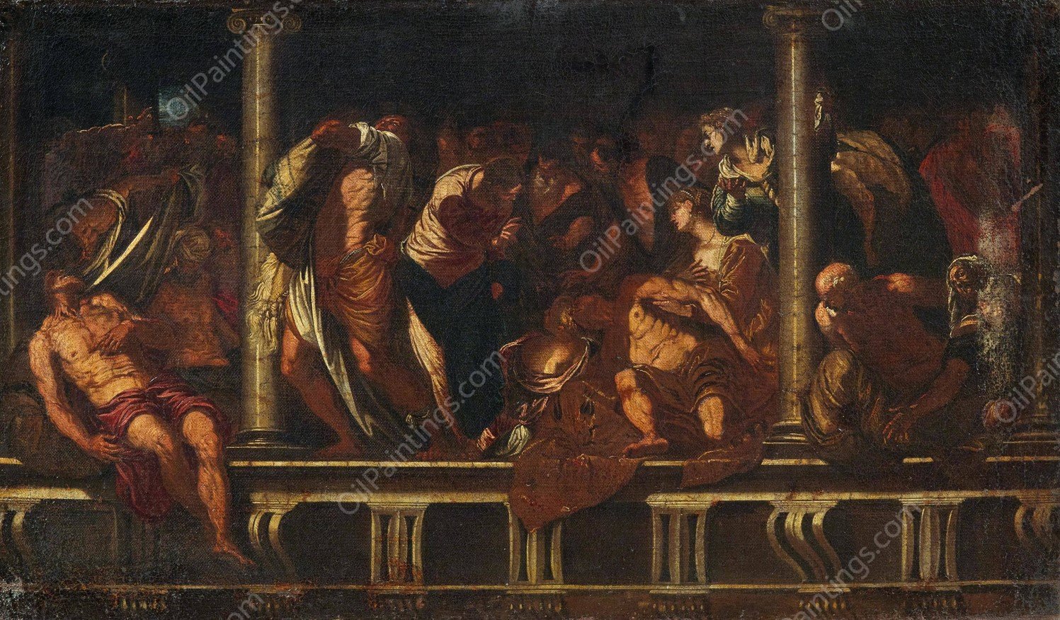 Piscina Probatica by Valentin Lefevre - Hand-Painted Oil Painting Reproduction