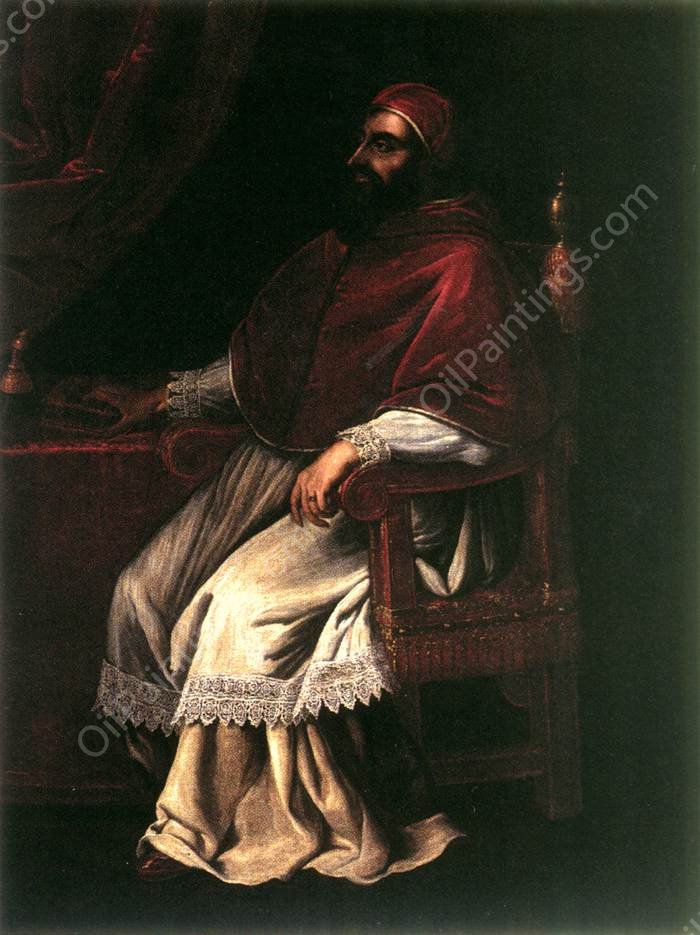 Portrait of Clement VII by Valore Casini - Hand-Painted Oil Painting Reproduction