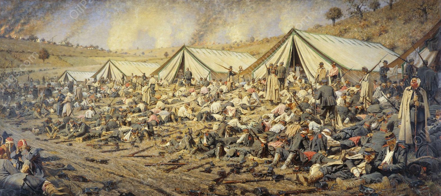 After the attack. Plevna, 1877-1878  by Vasily Vereshchagin - Hand-Painted Oil Painting Reproduction