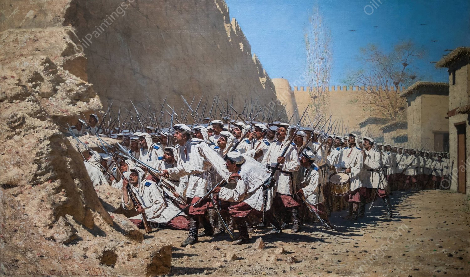 Let Them In!  by Vasily Vereshchagin - Hand-Painted Oil Painting Reproduction