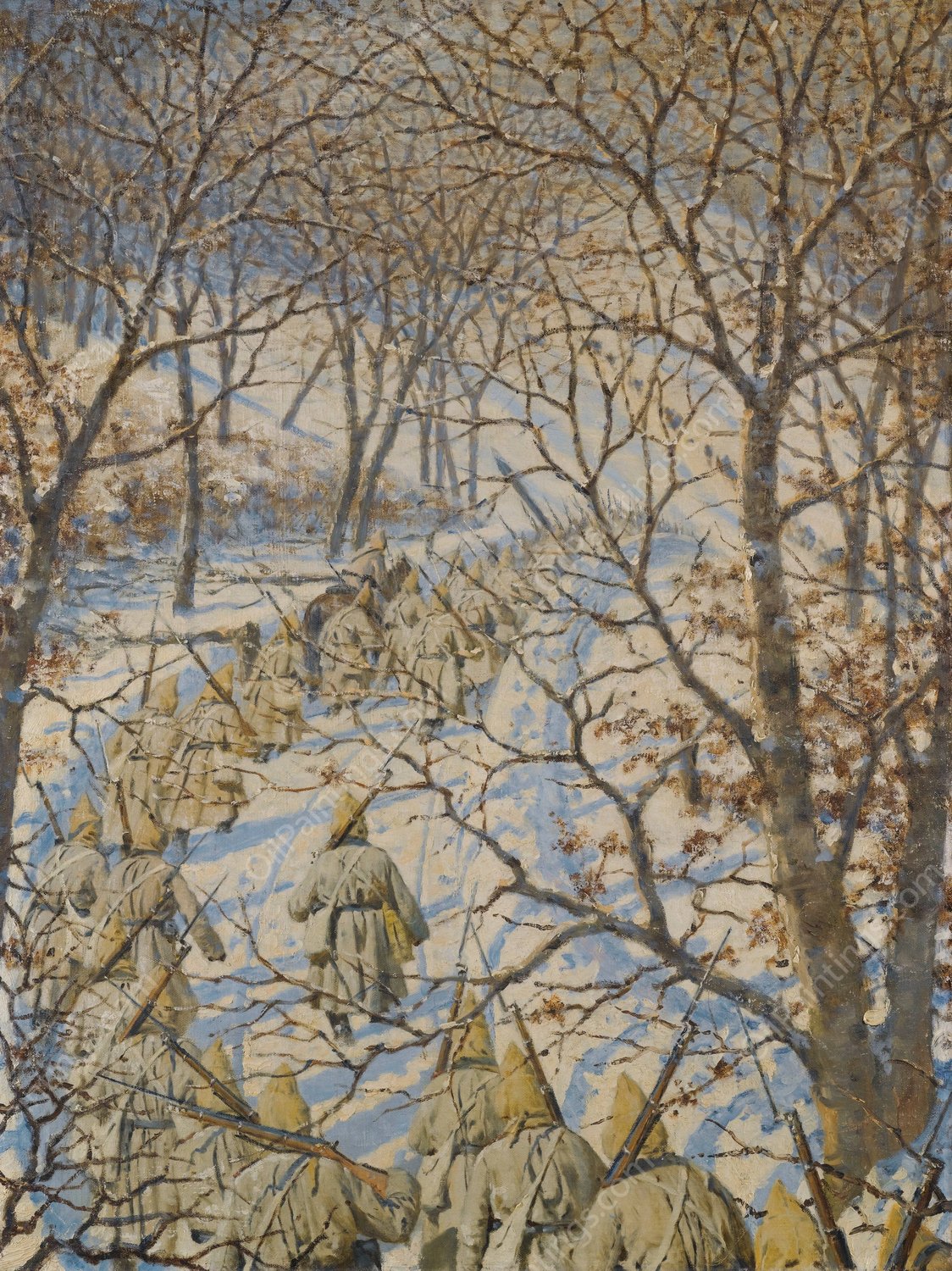 On Campaign by Vasily Vereshchagin - Hand-Painted Oil Painting Reproduction