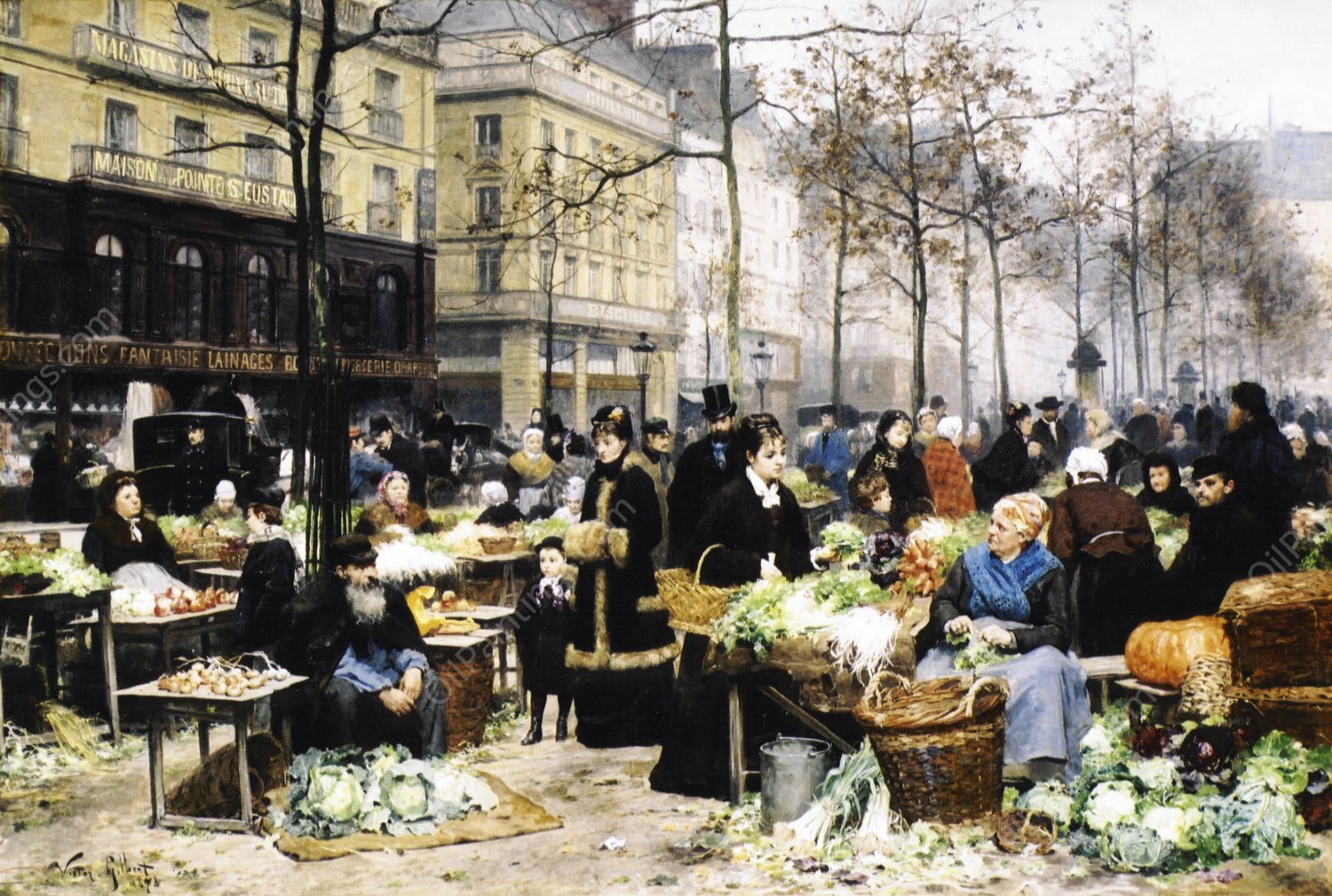 Market Day by Victor Gabriel Gilbert - Hand-Painted Oil Painting Reproduction