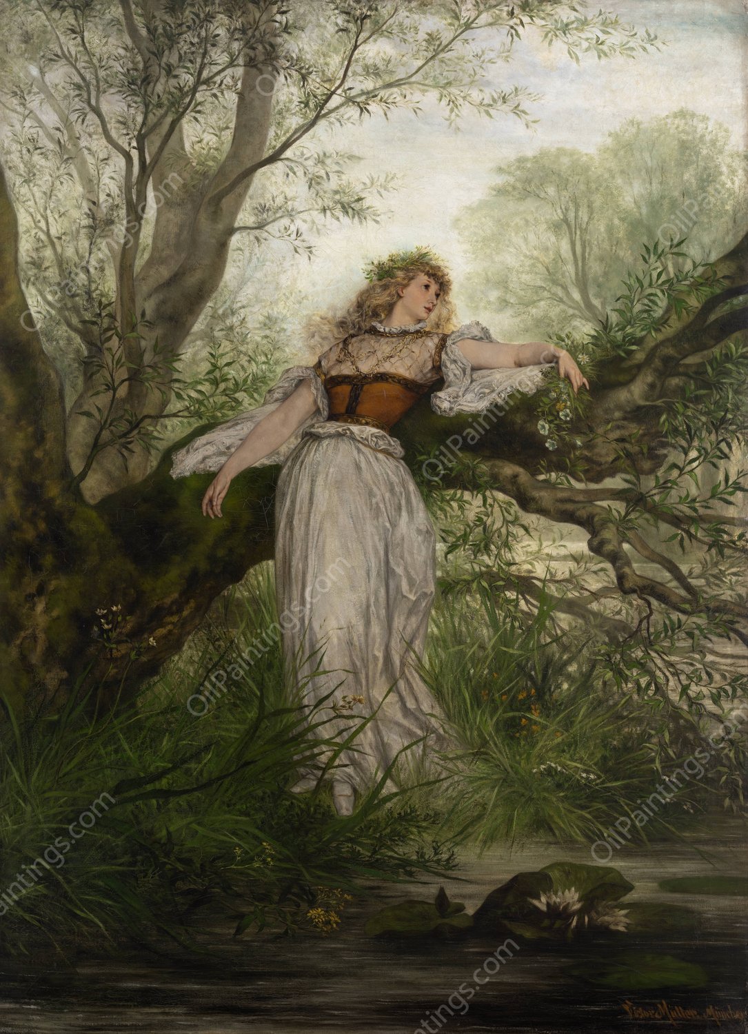 Ophelia  by Victor Muller - Hand-Painted Oil Painting Reproduction