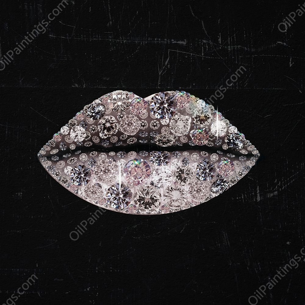 Glam Kiss IV by Victoria Barnes - Hand-Painted Oil Painting Reproduction