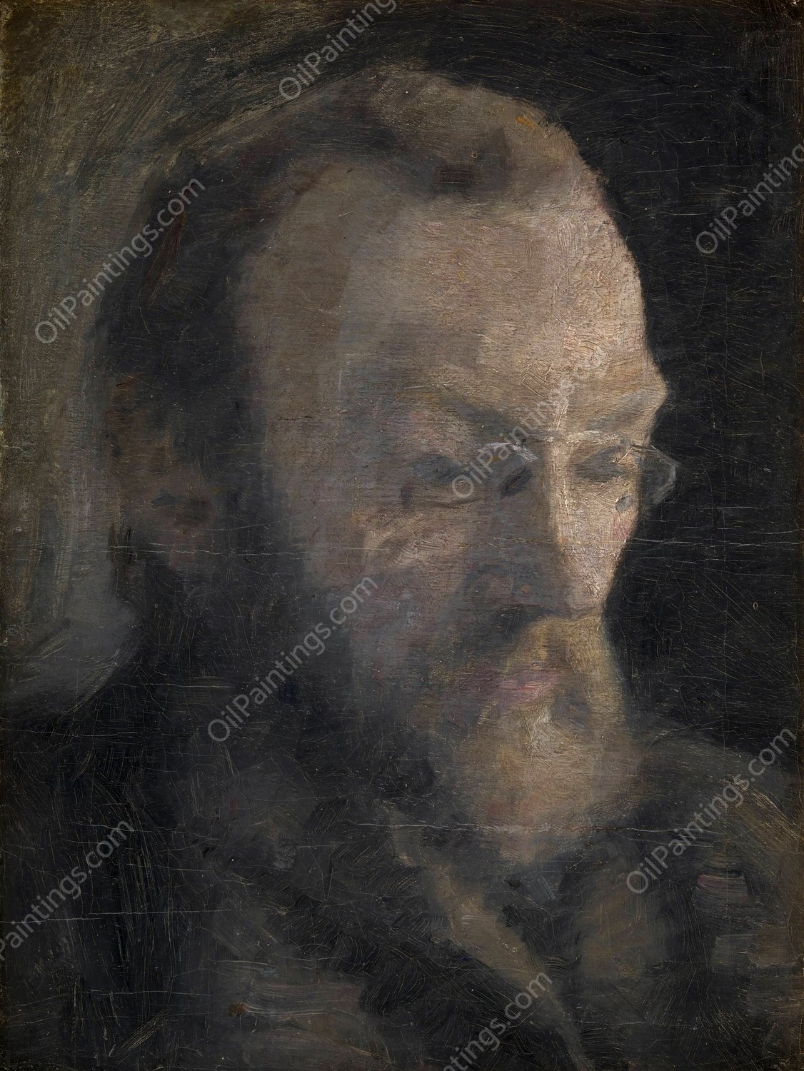 The art historian Karl Madsen, later Director of Statens Museum for Kunst  by Vilhelm Hammershoi - Hand-Painted Oil Painting Reproduction