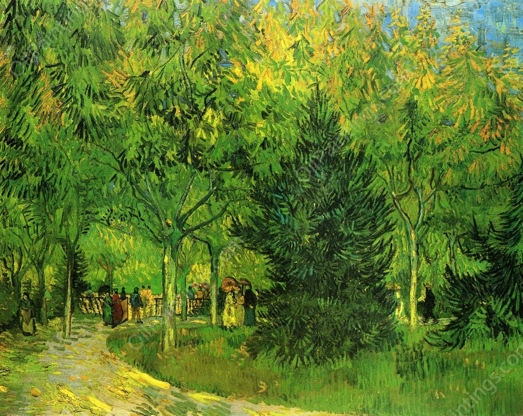 A Lane in the Public Garden at Arles by Vincent van Gogh - Hand-Painted Oil Painting Reproduction