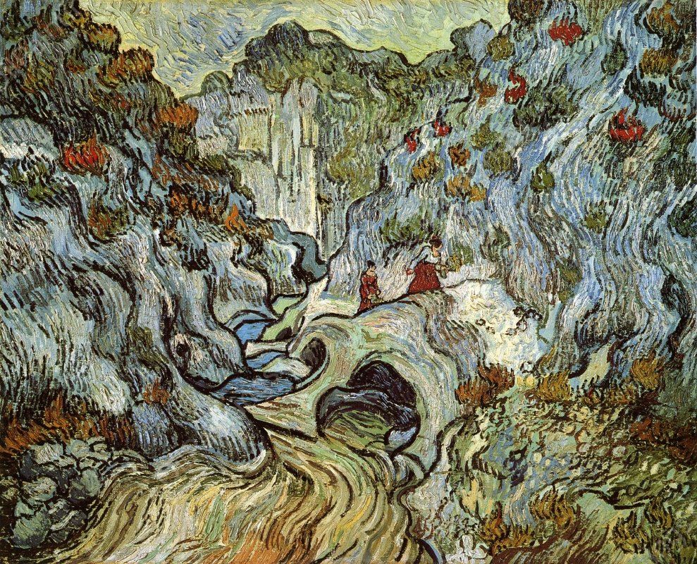A Path Through a Ravine by Vincent van Gogh - Hand-Painted Oil Painting Reproduction