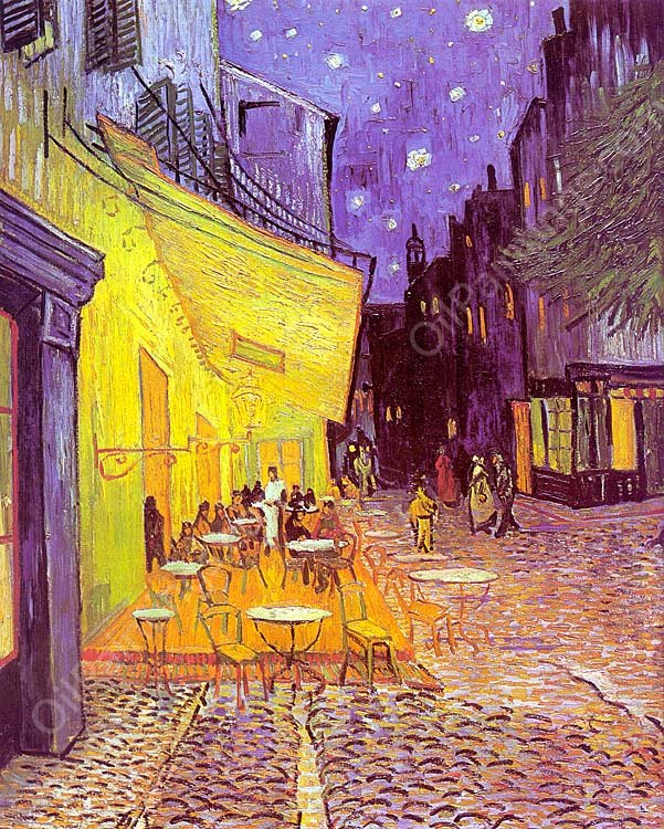 Cafe Terrace at Night by Vincent van Gogh - Hand-Painted Oil Painting Reproduction