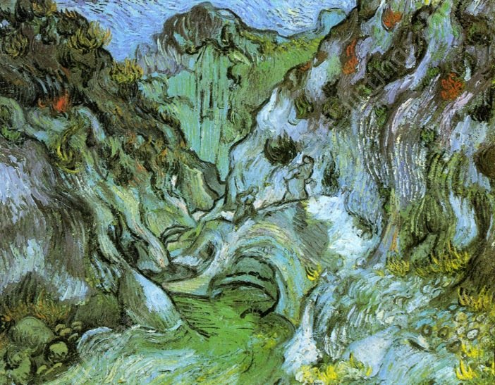Le Peiroulets Ravine by Vincent van Gogh - Hand-Painted Oil Painting Reproduction