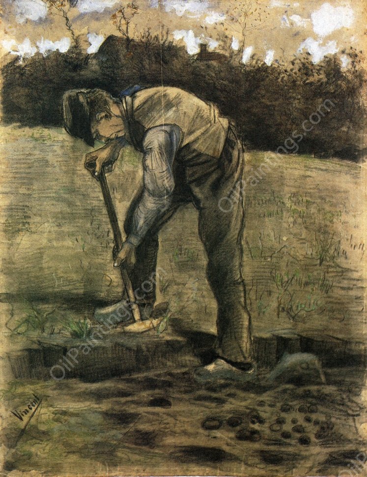 The Digger by Vincent van Gogh - Hand-Painted Oil Painting Reproduction