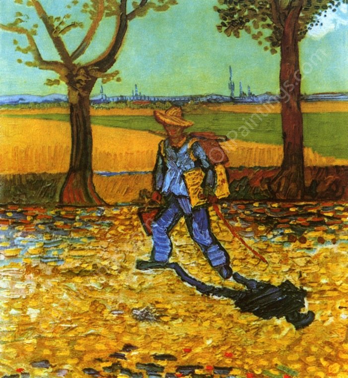 The Painter on His Way to Work by Vincent van Gogh - Hand-Painted Oil Painting Reproduction