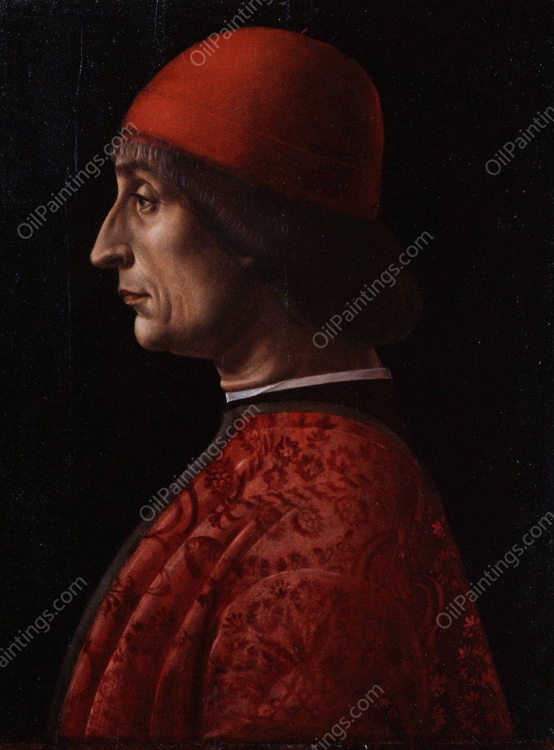 Portrait of Giovanni Francesco Brivio  by Vincenzo Foppa - Hand-Painted Oil Painting Reproduction