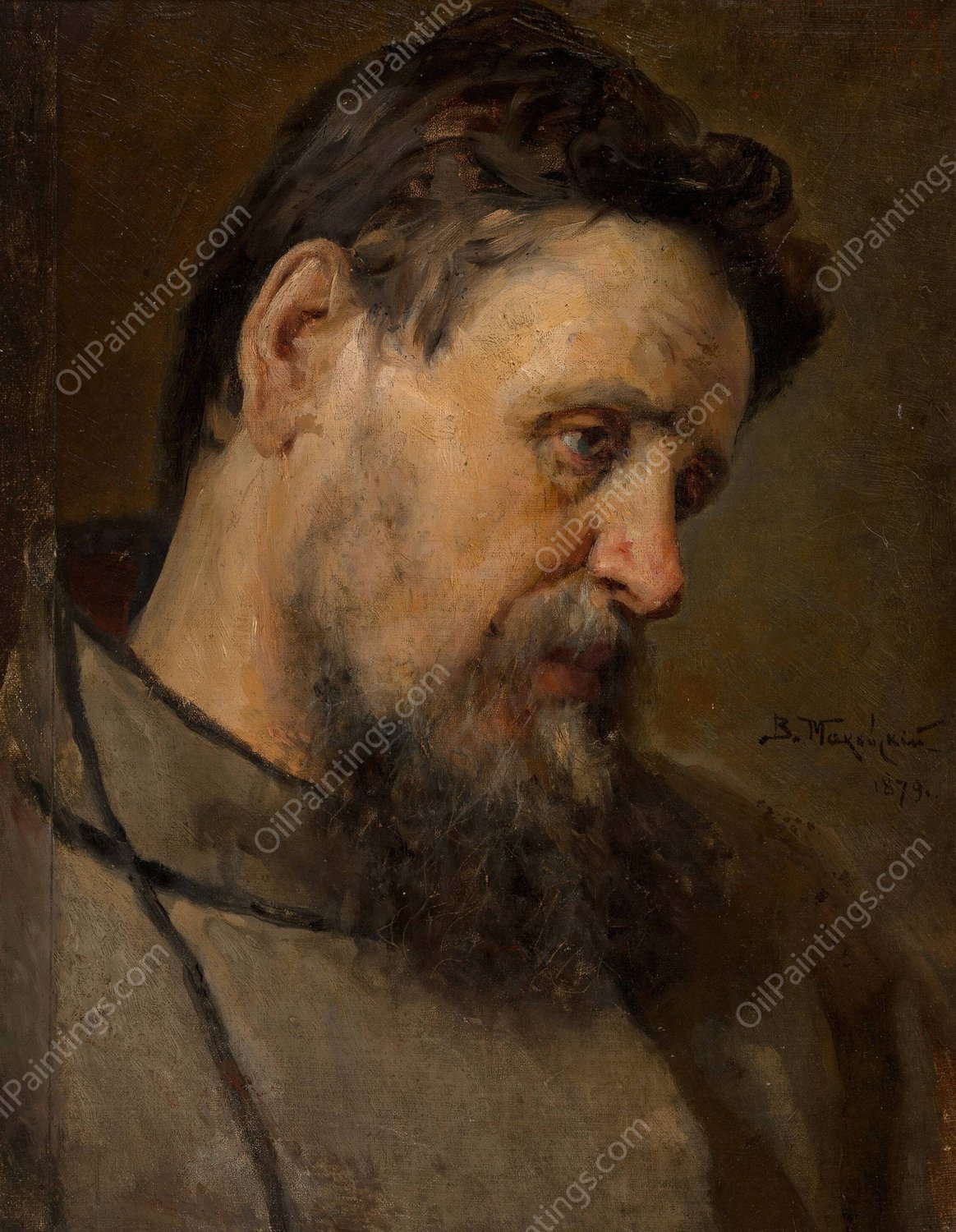 Portrait of a revolutionary, Alexander Soloviev  by Vladimir Egorovich Makovsky - Hand-Painted Oil Painting Reproduction