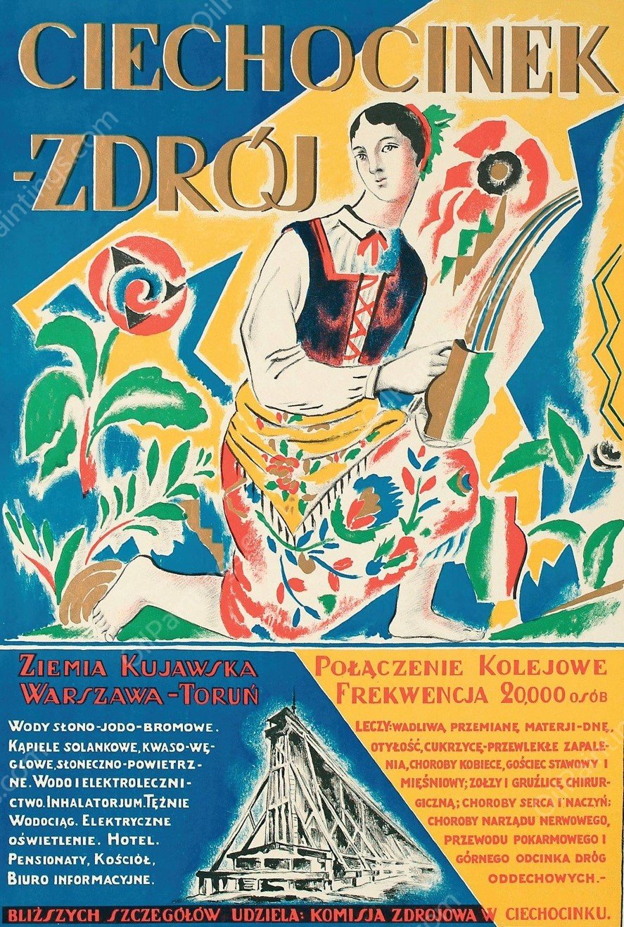 Ciechocinek-Zdroj  by Waclaw Wasowicz - Hand-Painted Oil Painting Reproduction