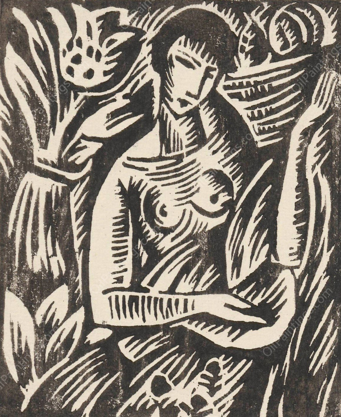 Dziewczyna z owocami  by Waclaw Wasowicz - Hand-Painted Oil Painting Reproduction