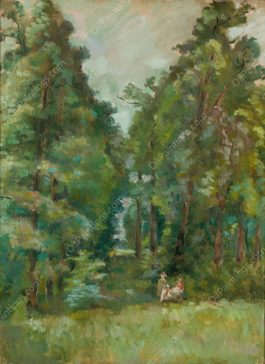 Park w Jarloni by Waclaw Wasowicz - Hand-Painted Oil Painting Reproduction