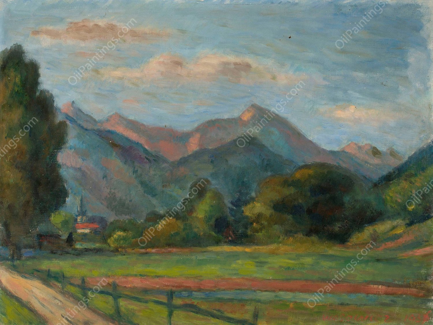 Tatra landscape  by Waclaw Wasowicz - Hand-Painted Oil Painting Reproduction