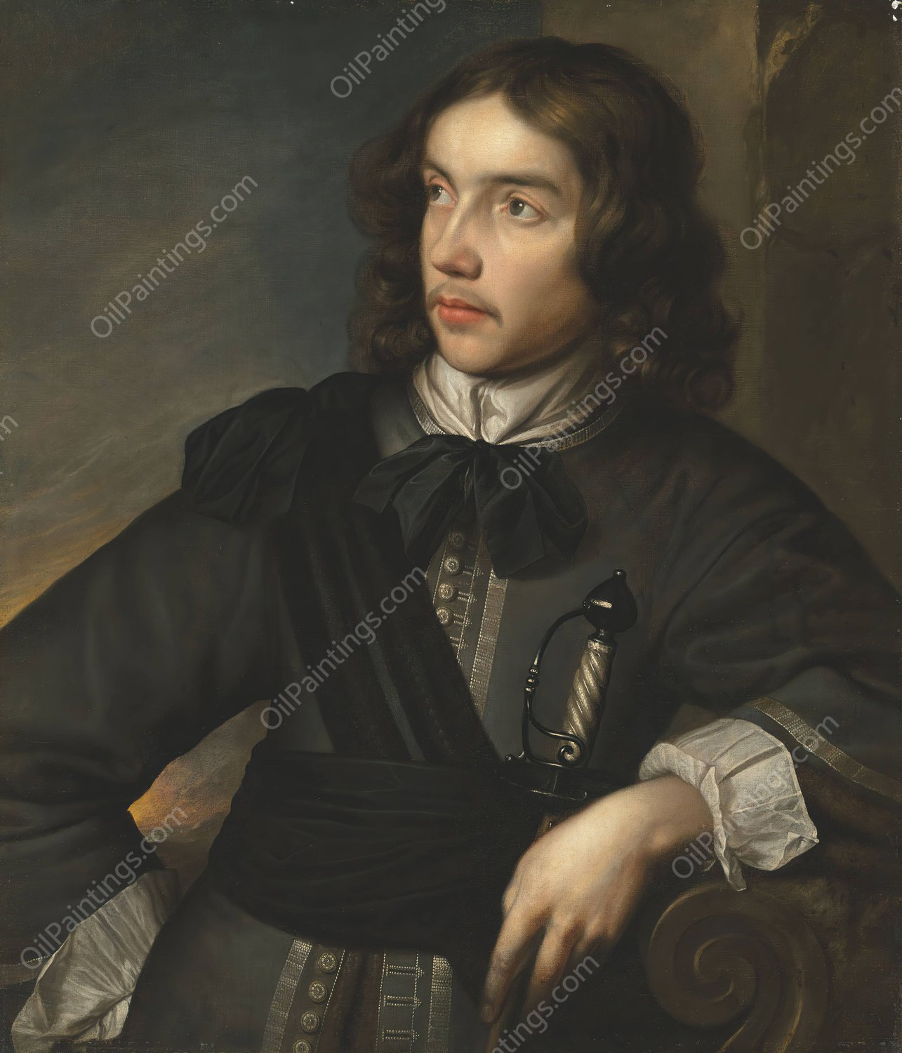 Portrait of a gentleman by Wallerant Vaillant - Hand-Painted Oil Painting Reproduction