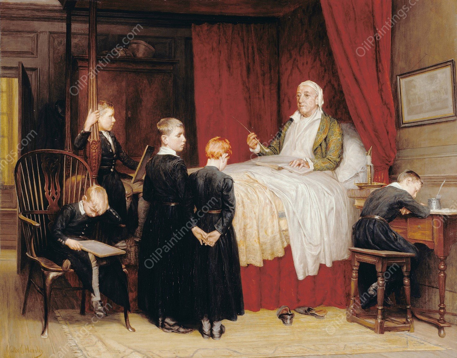 Old-time Tuition at Dulwich College by Walter Charles Horsley - Hand-Painted Oil Painting Reproduction